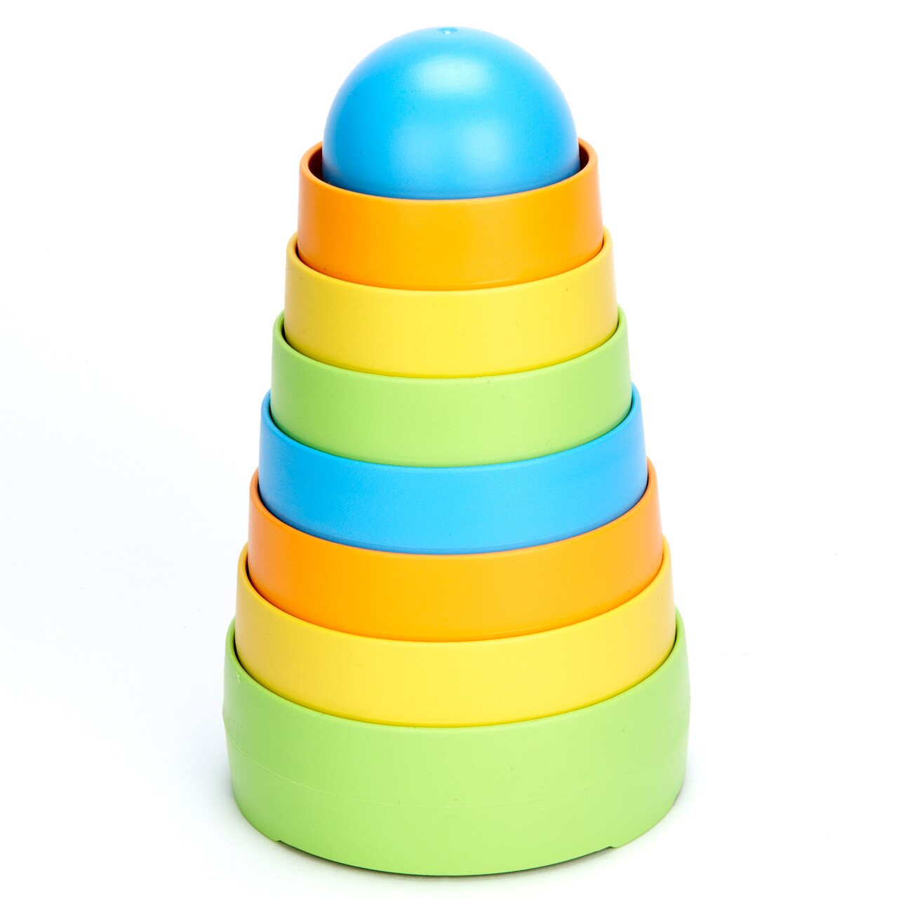 Green Toys: My First Stacker - 8 Pieces, Pastel Colors, Nesting & Stacking Toy, Educational Toy, Recycled Plastic, Kids-Toddler-Baby Ages 6 Months+